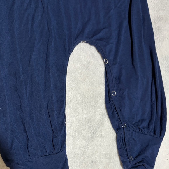 Kate Quinn Navy and Gray Kids Overalls - Picture 3 of 4